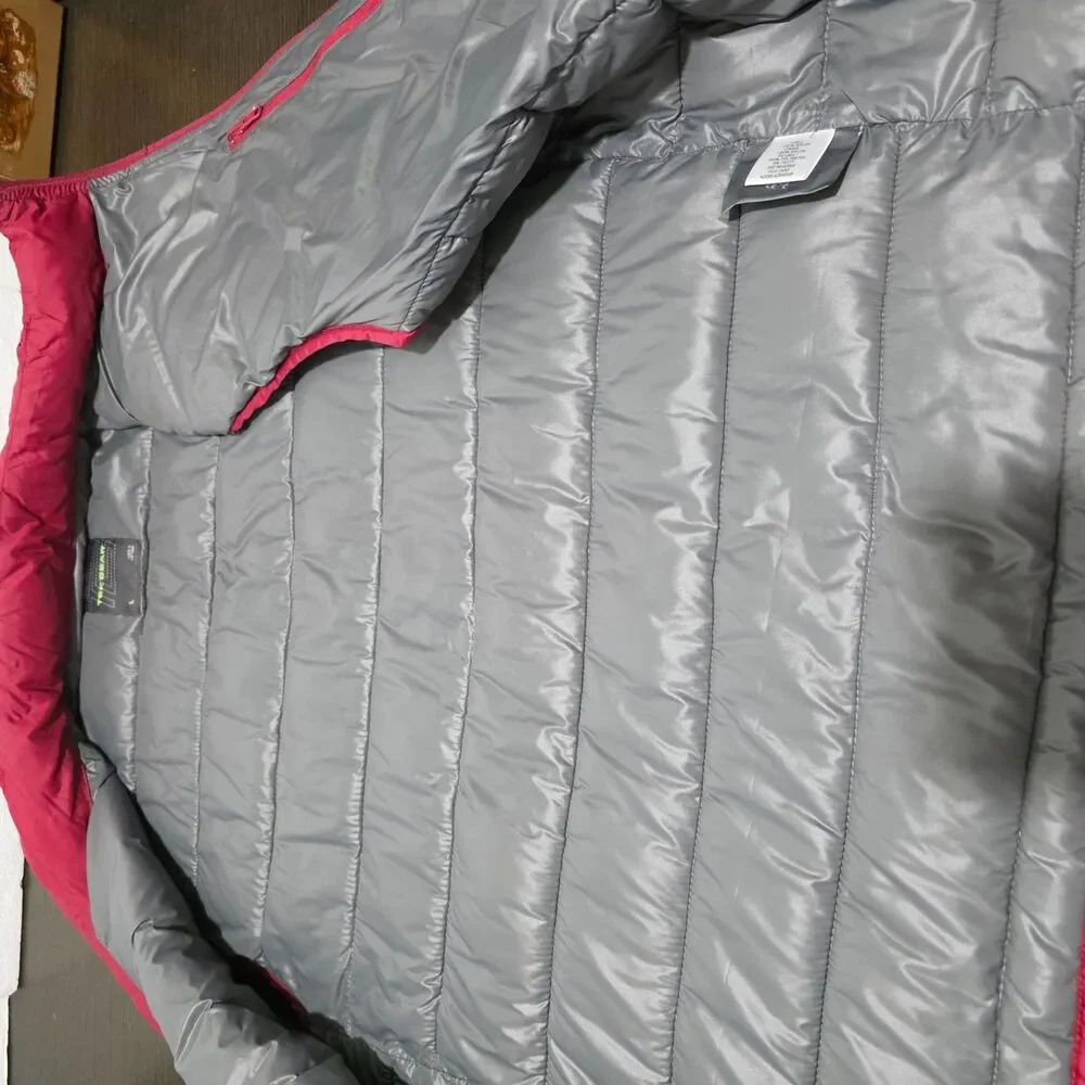 NWOT Tek Gear Men Puffer Lightweight Vest Dark Red Quilted Full Zip L